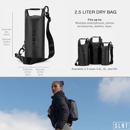 Silent Pocket Waterproof Faraday Dry Bag – Military-Grade Nylon Faraday Bag – RFID Signal Blocking Dry Bag/Waterproof Backpack Protects Electronics from Water, Spying, Hacking